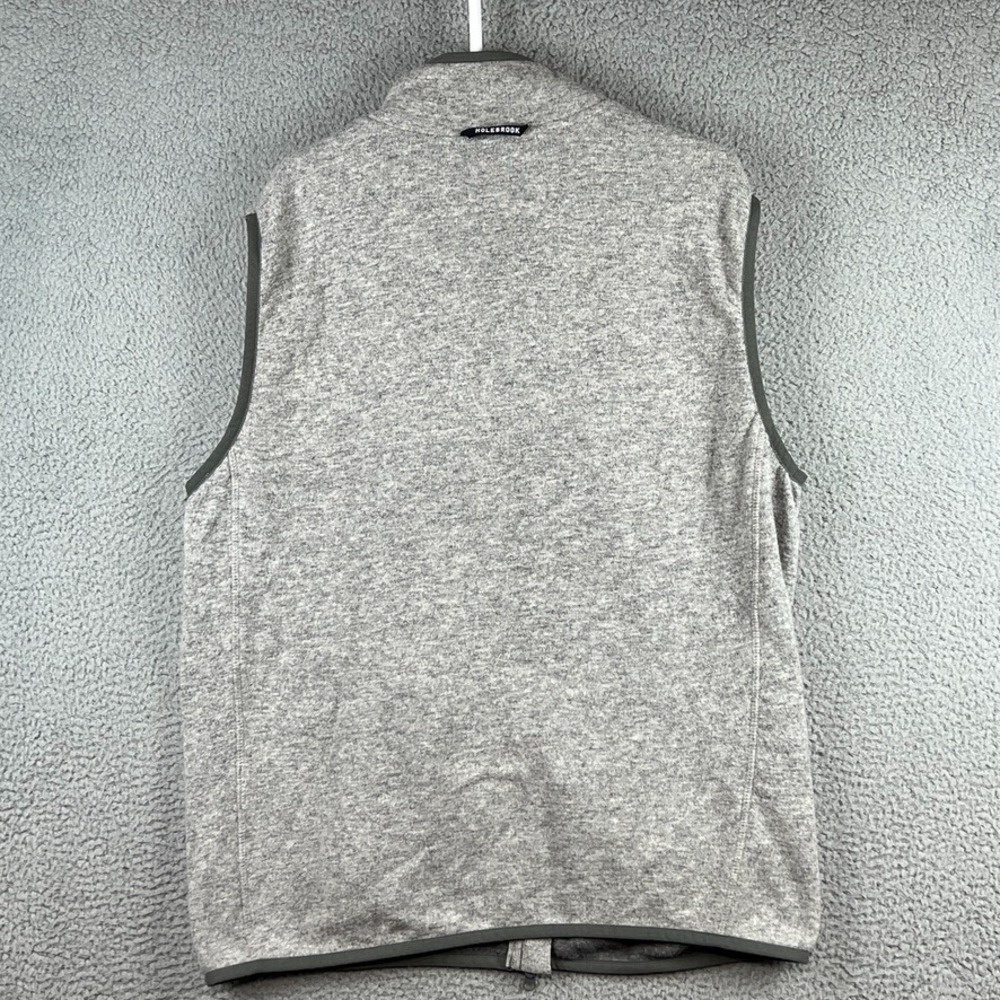 Holebrook Sweden Vest Men's XXL Heather Grey Wool Blend Full Zip Zipped Pockets - Picture 8 of 14